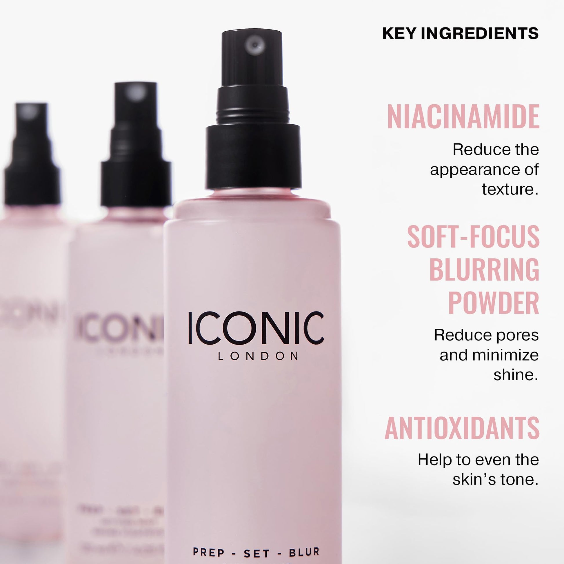 ICONIC LONDON Prep Set Blur Setting Spray | Makeup Fixing Spray, Blurs Imperfections and Gives Skin a Radiant Glow, Vegan Makeup, 120 mL / 4.05 Fl Oz. ICONIC LONDON buy supplements Au