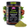 Dragon Herbs Tonic Alchemy Superfood Greens Powder with 91 Ingredients: Tonic Herbs, Ashwagandha, Mushrooms, Probiotics, Super Greens, Seaweeds, Fruits, Vegetables, Spirulina - 30 Servings Dragon HerbsBuy Supplements Australia