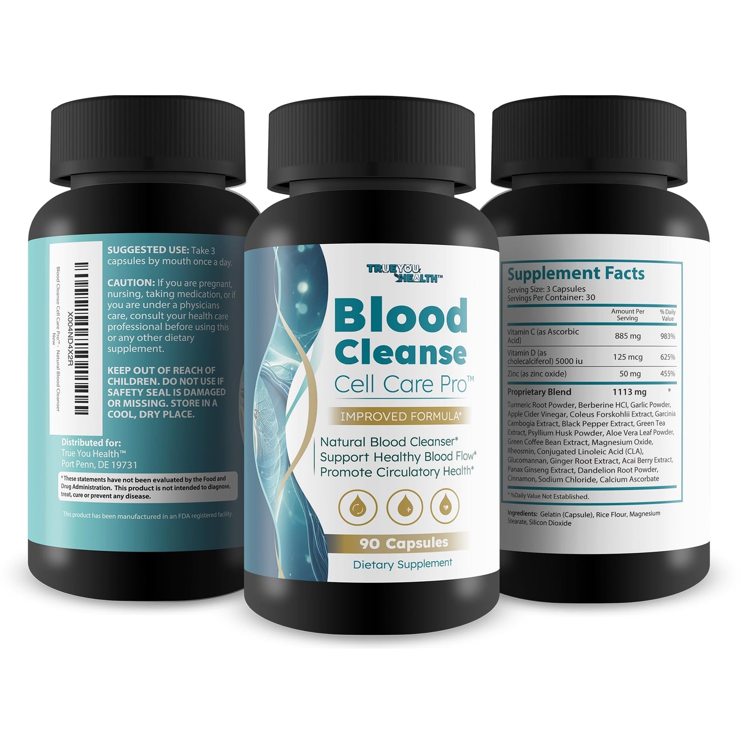 Blood Cleanse Cell Care Pro - Improved Formula - Our Best Blood Cleanse Detox - Cleanse Blood & Detox Body Cleanse - Full Body Cleanse - Sugar Detox Cleanse Pancreas Sweet Blood Cleanse Supplements True You Health buy supplements Au