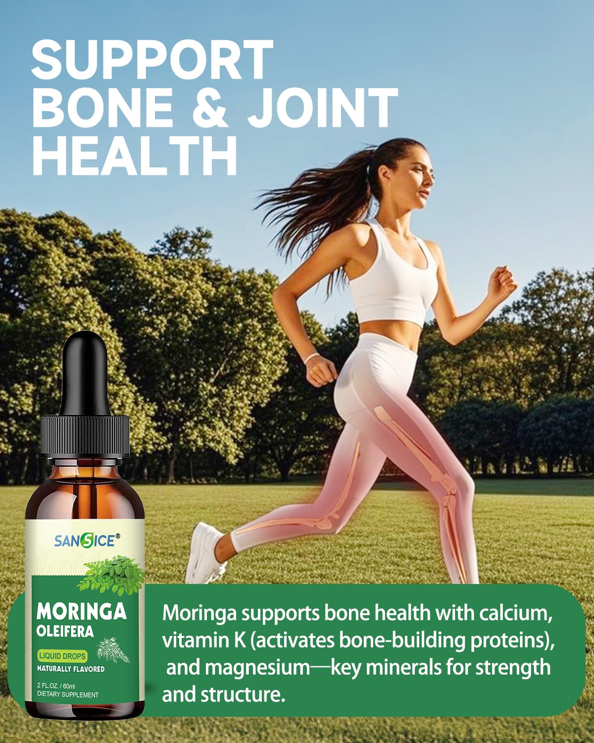 SANSICE Organic Moringa Supplement, Liquid Moringa Leaf Extract for Women & Men, Lymphatic Drainage Supplement with Echinacea for Lymph System Support SANSICE buy supplements Au