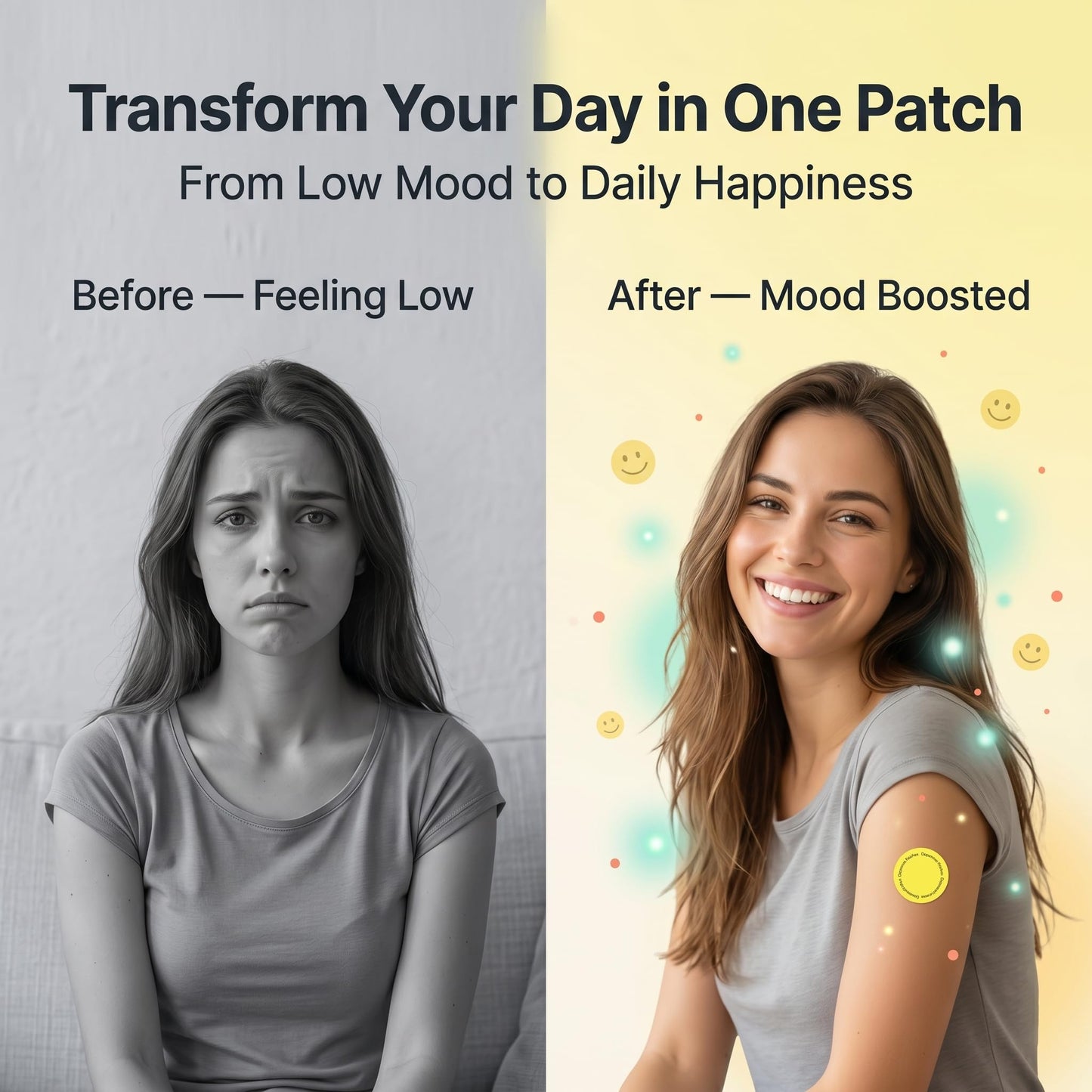 MindTone Dopamine Patches Extra Strength – 90 Count Plant-Based Non-GMO Mood Support & Energy Patch – Dopamine & Serotonin Balance – Mood Balance Patch for Women & Men – 3 Month Supply