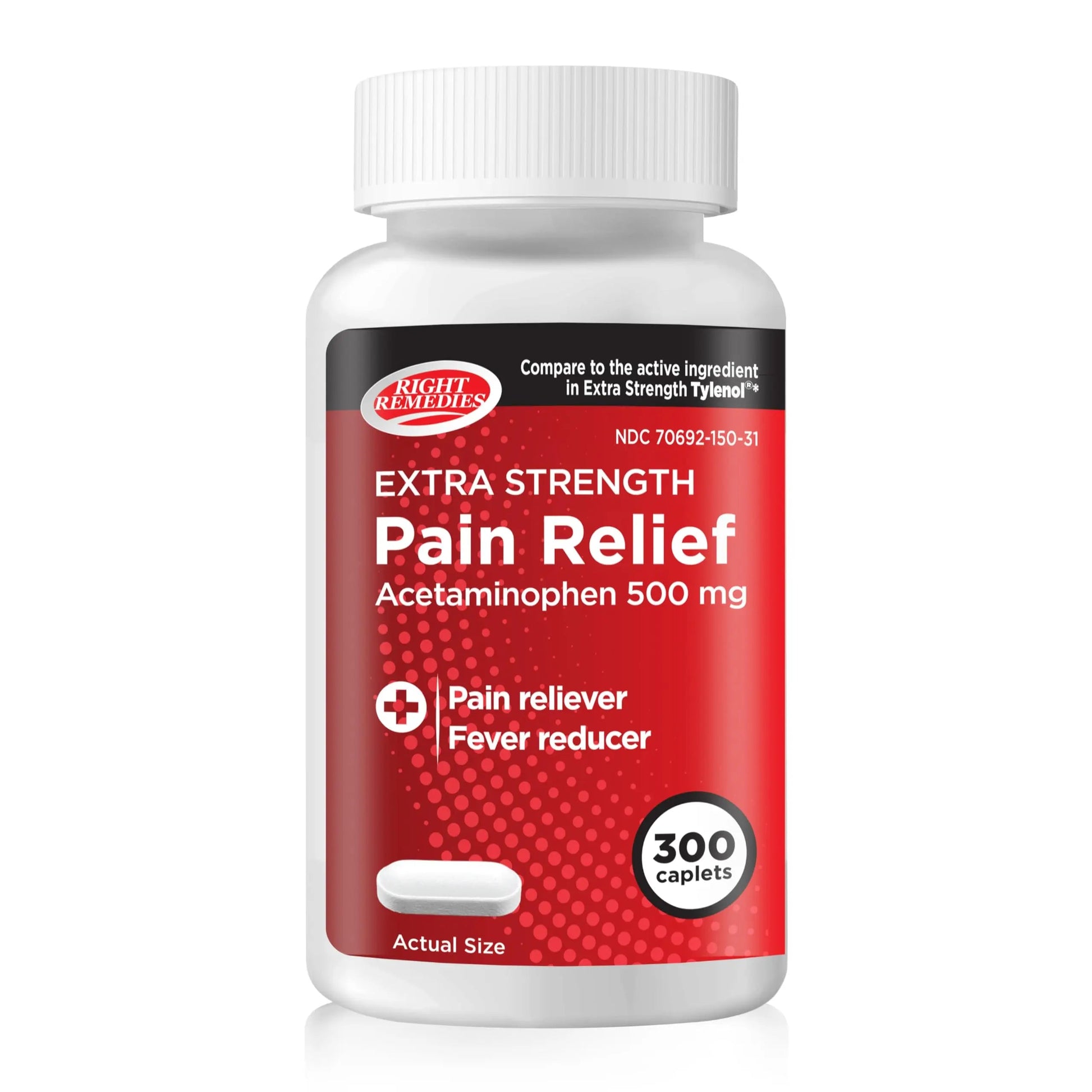 RIGHT REMEDIES Extra Strength Pain Relief, Acetaminophen 500 mg Caplets, Pain Reliever & Fever Reducer, Value Pack (300 Count), Compare to the Active Ingredient in Extra Strength Tylenol® RIGHT REMEDIESBuy Supplements Australia