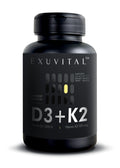 EXUVITAL D3 & K2 Vitamin Supplement, Vegan D3 1000 IU & K2 MK7 120 mcg for Bone, Heart & Immune Support, Non-GMO, Gluten-Free, 60 Vegan Capsules, 2 Months Supply EXUVITAL buy supplements Au