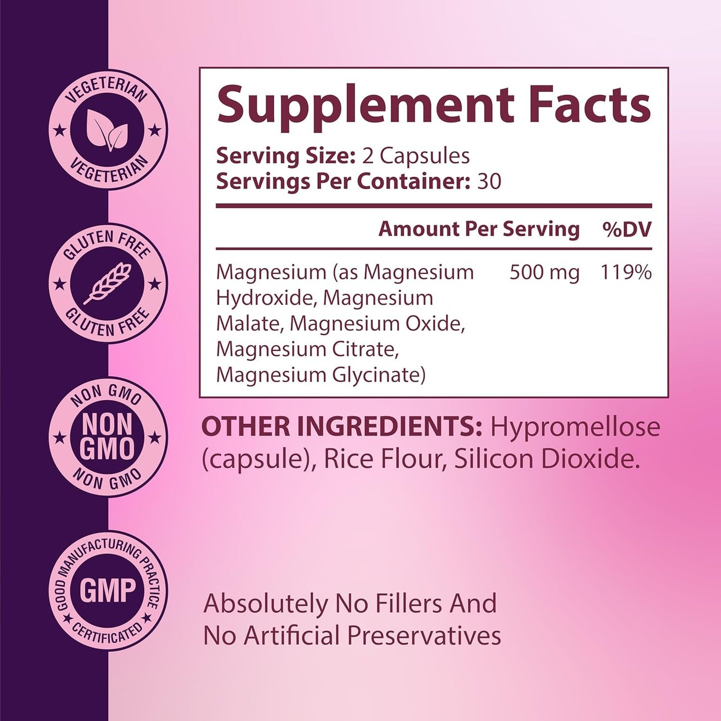 Magnesium Complex for Women – Spectrum 5-Form Magnesium Complex (500 mg), High Absorption Glycinate, Citrate, Oxide & Malate – Vegan, Non-GMO Supports Sleep, Energy, Hormone & Bone – 60 Capsules GlowTrue buy supplements Au