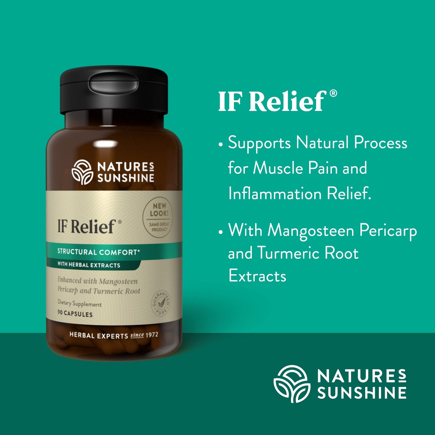 Nature's Sunshine IF Relief, 90 Capsules | Powerful Combination of Herbs That May Support The Body's Natural Process for Dealing with Muscle Pain Following Exercise Nature's SunshineBuy Supplements Australia