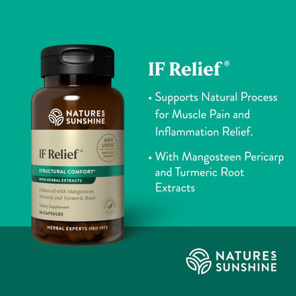 Nature's Sunshine IF Relief, 90 Capsules | Powerful Combination of Herbs That May Support The Body's Natural Process for Dealing with Muscle Pain Following Exercise Nature's SunshineBuy Supplements Australia