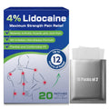 Uposiut 4% Lidocaine Patches - 20 Count Maximum Strength Lidocaine Patches, 10 Packs of 2 Patches for Muscle Pain Relief in The Neck, Shoulders, Back, Knees, and Anks, 12 Hour Pain Relief-012345 UposiutBuy Supplements Australia