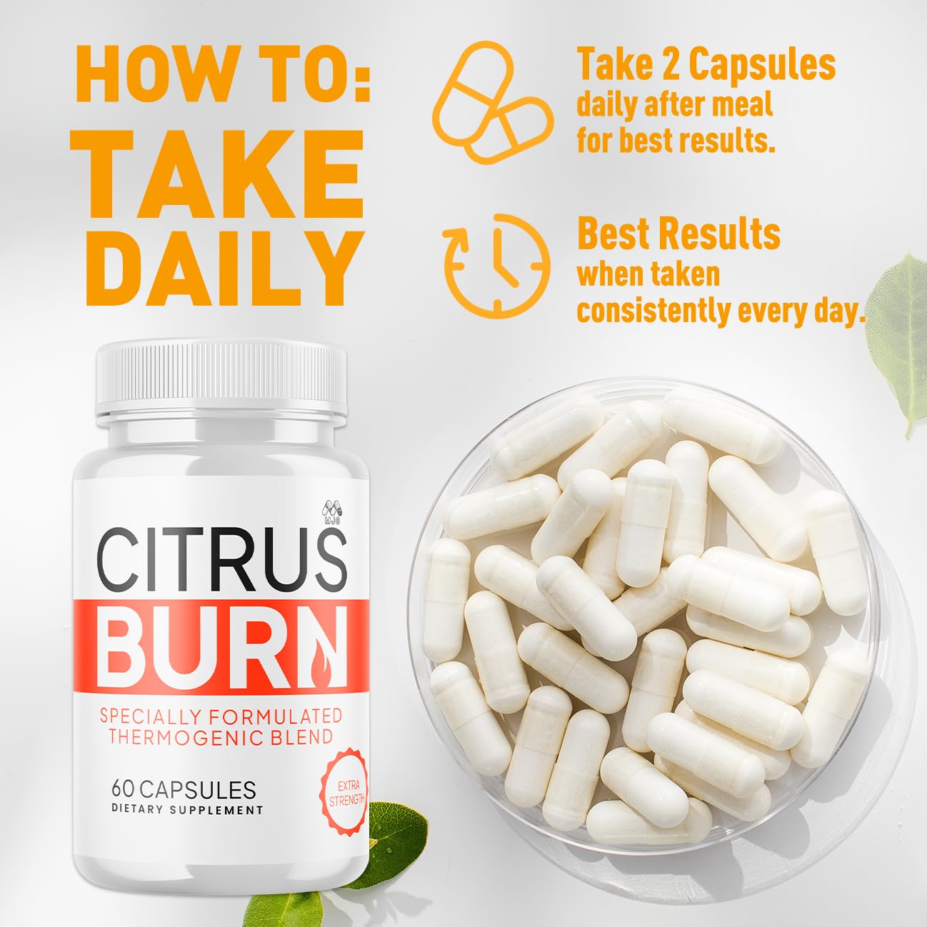 (2 Pack) Citrus Burn Capsules, Official CitrusBurn Pills with All Natural Ingredients, Advanced Citrus Burn for Optimal Health & Wellness Support with Premium Vitamins for Women & Men (120 Capsules) MJO buy supplements Au
