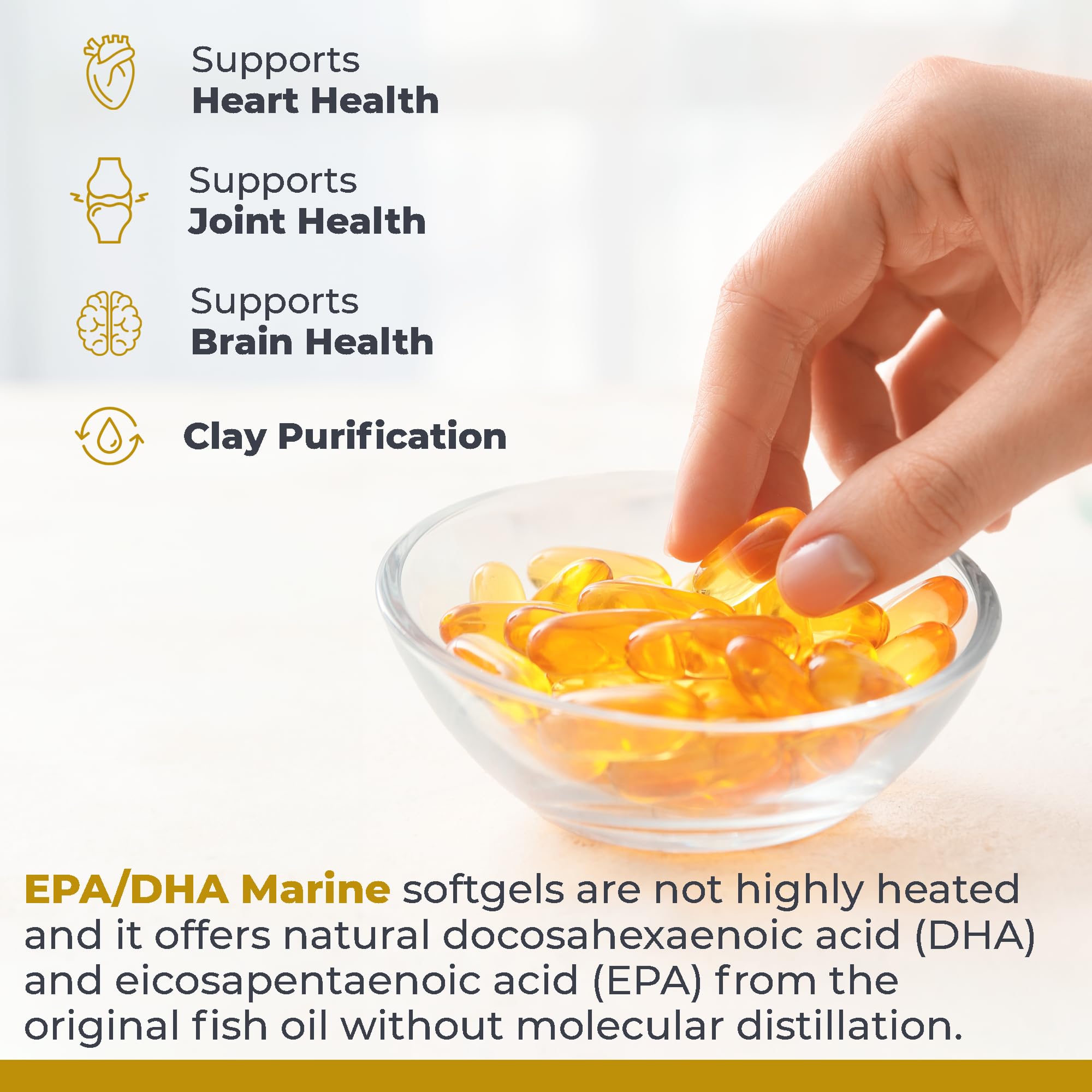 Premier Research Labs EPA DHA Marine Softgels - Omega 3 Fish Oil, EPA DHA Omega 3 Supplement, Fatty Acids for Women & Men, Natural - 90 Softgel Capsules Premier Research Labs buy supplements Au