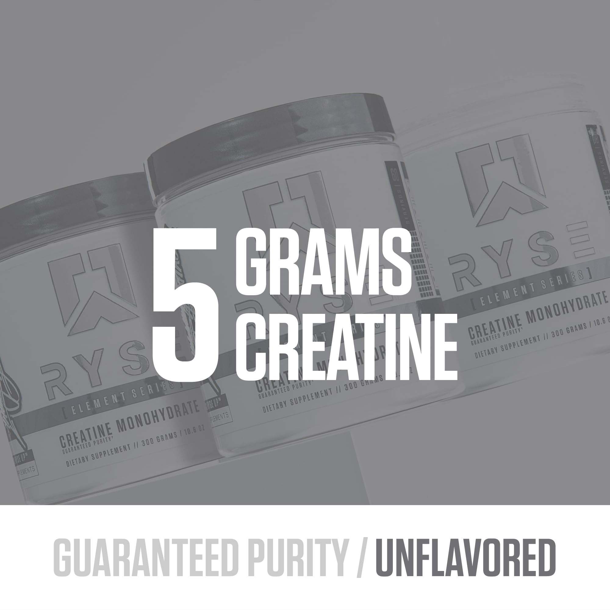 RYSE Creatine Monohydrate Powder - Unflavored - Supports Men & Women Lean Muscle Growth, Strength, Power, and Endurance - Helps Reduce Fatigue