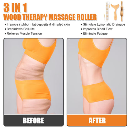 KintKita 3 in 1 Wood Therapy Massage Tool,Wooden Lymphatic Drainage Massager Maderoterapia Kit Professional Body Cellulite Massager for Body Sculpting,Contouring,Relief Muscle,Anti-Cellulite KintKita buy supplements Au