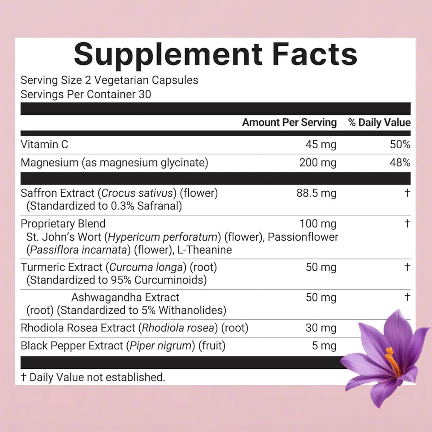 Auren Saffron Supplements,Advanced 10-in-1 Wellness Supplement | Ashwagandha, Fat-Soluble Vitamin C, Saffron Extract, Magnesium, Turmeric | 60 Vegan Capsules | Non-GMO OnswildcBuy Supplements Australia