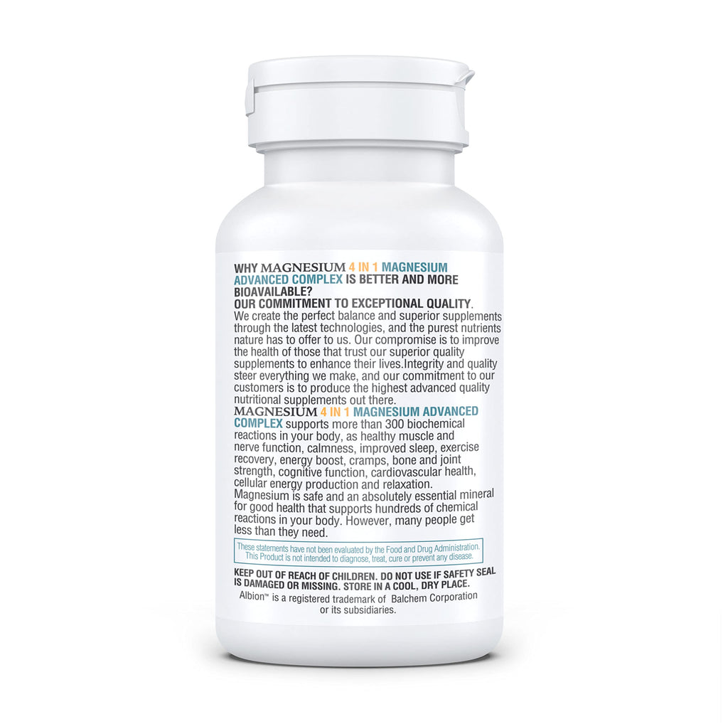 Kappa Nutrition Magnesium 4-in-1, 280mg Elemental Magnesium (Bisglycinate, Malate) + Zinc & Vitamin D3, Brain, Sleep, Energy, Muscle, Immune Support, 120 Vegan Capsules. KAPPA NUTRITION buy supplements Au