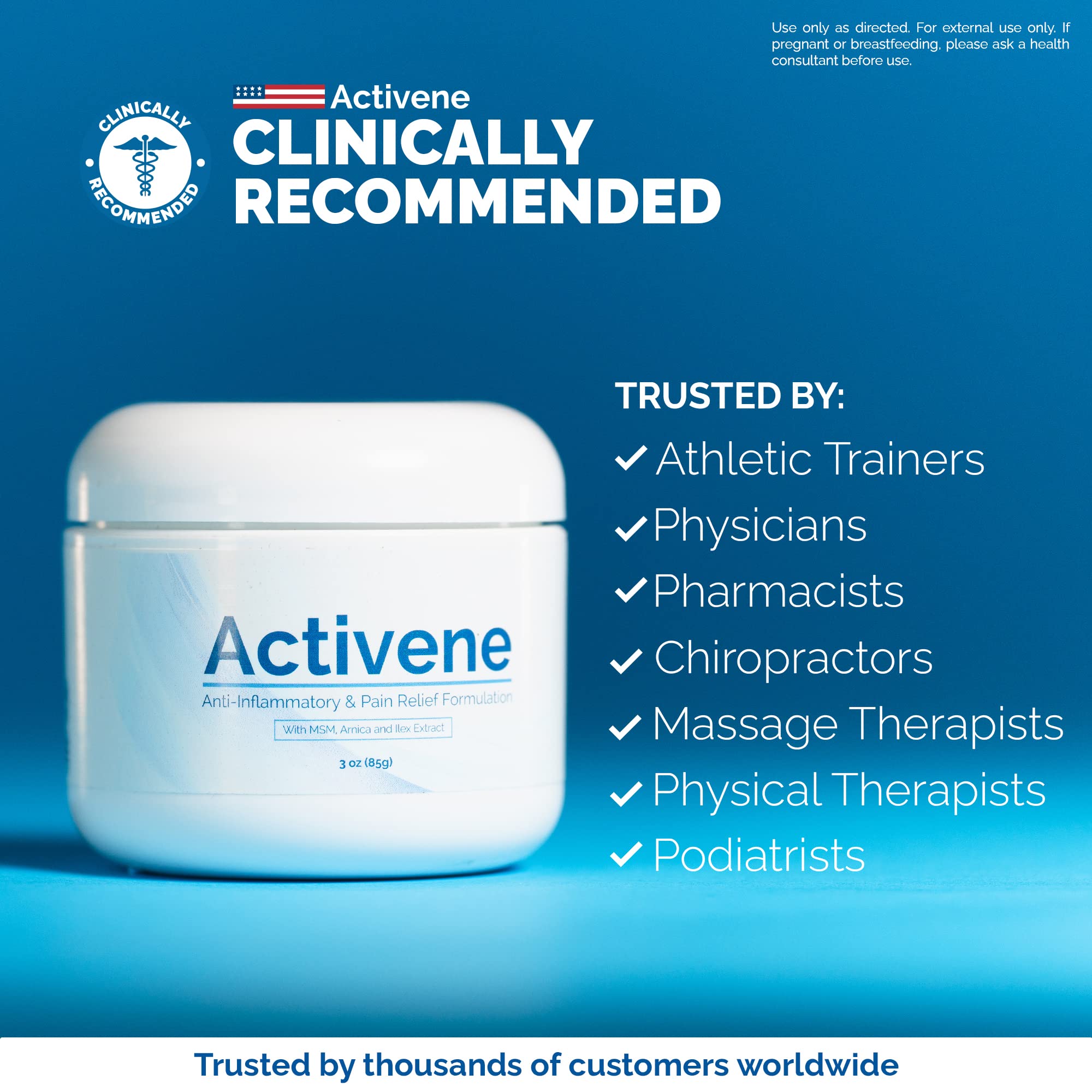 Activene Pain Relief Cream - Anti Inflammatory formulation with Powerful Arnica, Menthol & MSM for Joints, Tendons & Muscles. Chosen by Sufferers of Arthritis, Knee, Shoulder, Neck, Back & Other Pains ActiveneBuy Supplements Australia
