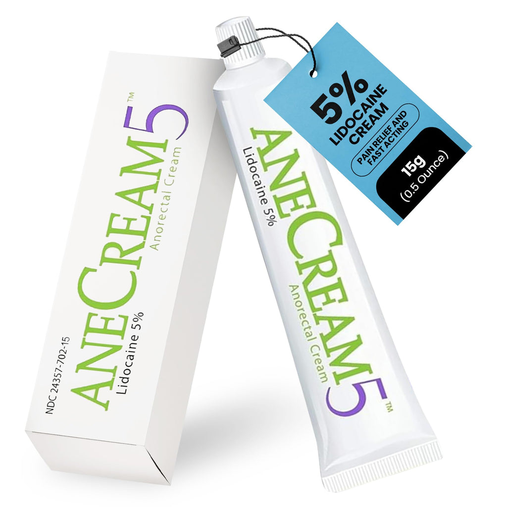 AneCream5-5% Lidocaine Numbing Cream - Maximum OTC Strength, Medical Grade Numbing Cream, Topical Anesthetic Lidocaine for Local & Anorectal Uses, Hemorrhoid Cream (0.5 oz/15 g) AneCreamBuy Supplements Australia