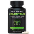 Vital Vitamins Colostrum Supplement - Vitamin C, Zinc, & Selenium - from First Milking - Standardized to Contain 10% IgG Immunoglobulins - Grass-Fed American Cows - 60 Capsules Vital VitaminsBuy Supplements Australia