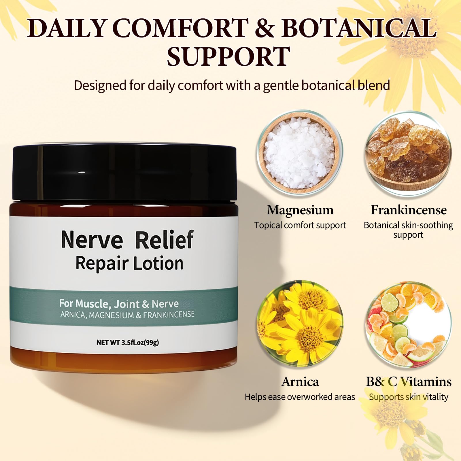 BLOWADM Nerve Cream,Neuropathy Lotion With Arnica,Magnesium For Joint,Daily Nourishment For Knee,Lumbar,Neck,Hand And Foot(3.5oz BLOWADMBuy Supplements Australia