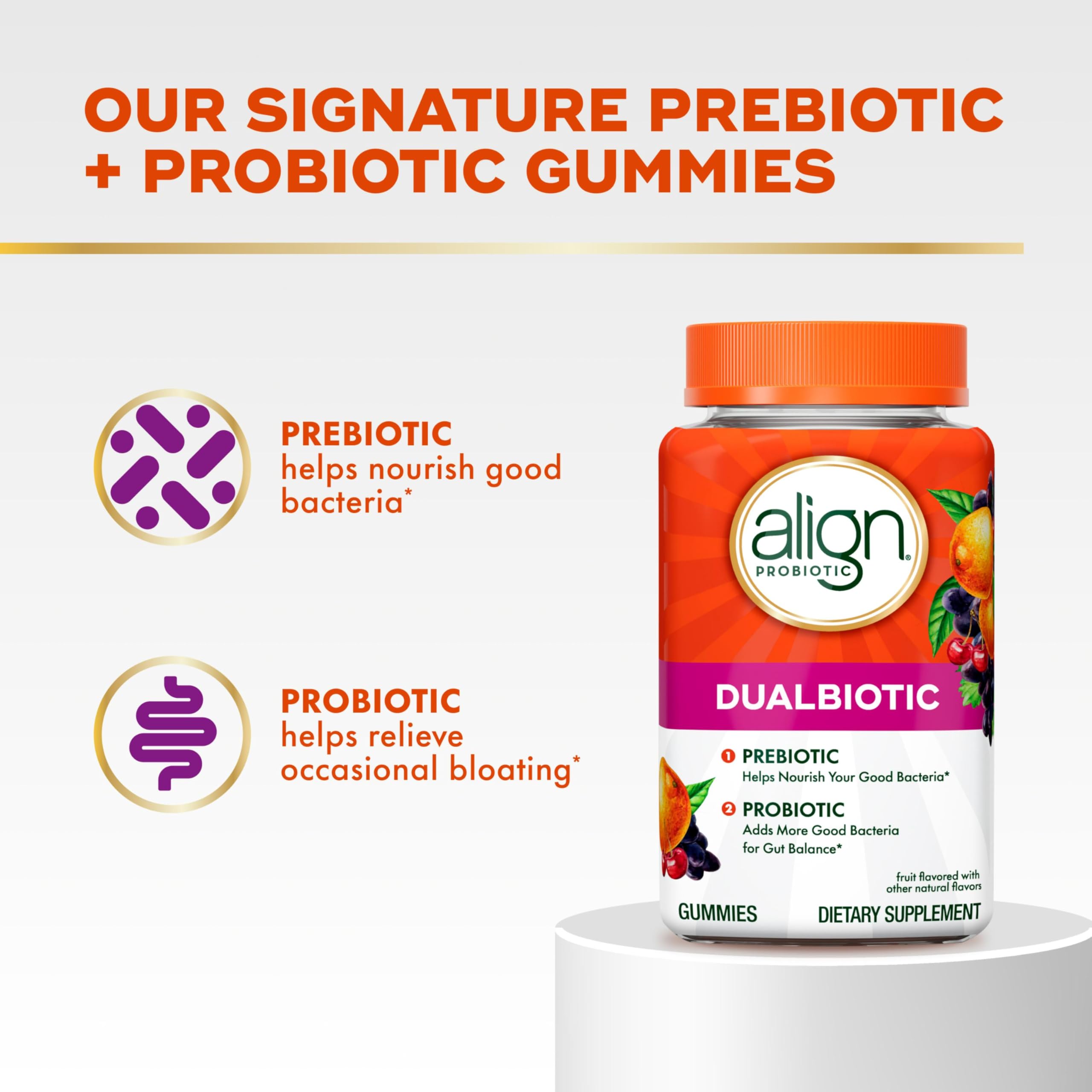 Align Dualbiotic, Prebiotics and Probiotics for Women and Men, Probiotics for Digestive Health, Prebiotics Help Nourish Good Bacteria