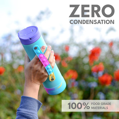 Elemental Iconic Water Bottle for School - 100% Leak-Proof Insulated Water Bottles with Straw Lid & Pop-It Handle - Triple-Wall Insulated & BPA-Free, 20oz – Blue Tie Dye Elemental buy supplements Au