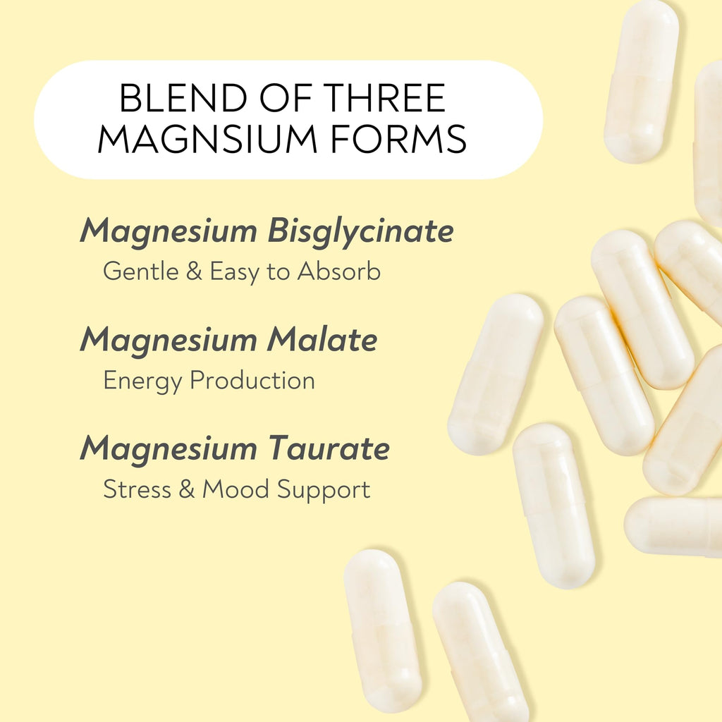 Magnesium Complex - Lifted Naturals Magnesium Supplement w/Bisglycinate, Malate, Taurate - 120 Capsules - Bioavailable Magnesium Formula for Mood, Sleep, Energy Support* Lifted Naturals buy supplements Au