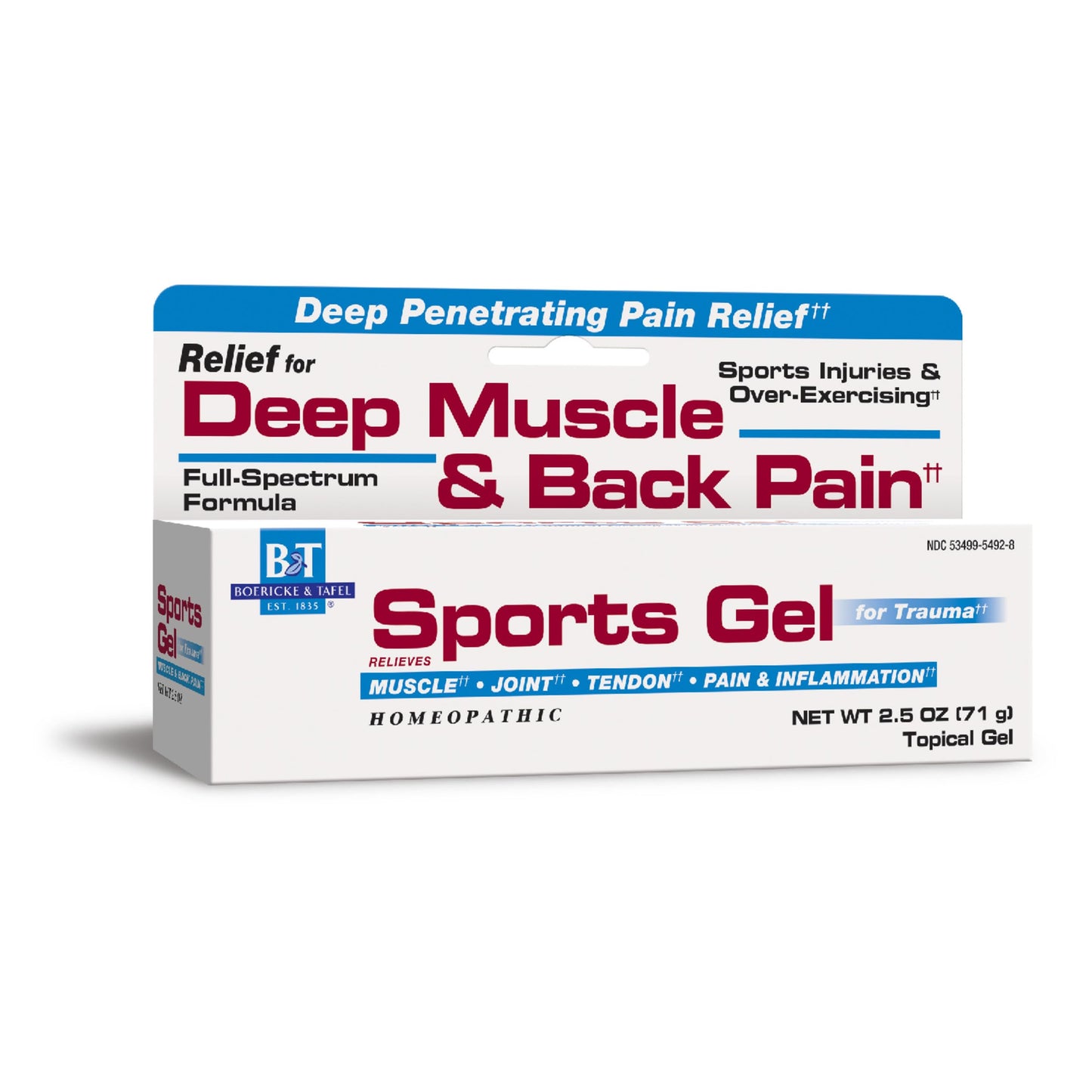 Nature's Way Boericke & Tafel Sports Gel, Relief for Deep Muscle, Joint, Tendon, & Back Pain and Inflammation, Homeopathic, 2.5 oz Nature's WayBuy Supplements Australia
