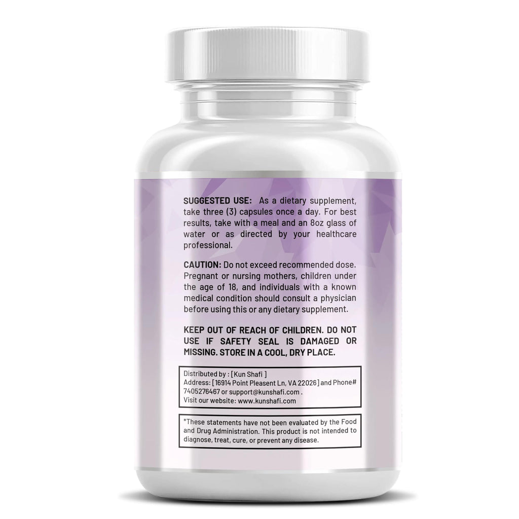 Kun Shafi Magnesium Complex with Magnesium Glycinate Malate, L-Threonate, Taurate, Orotate, Zinc,Aspartate, Copper Manganese & Vitamin D3 B6 Complex - 1Pack Kun Shafi buy supplements Au