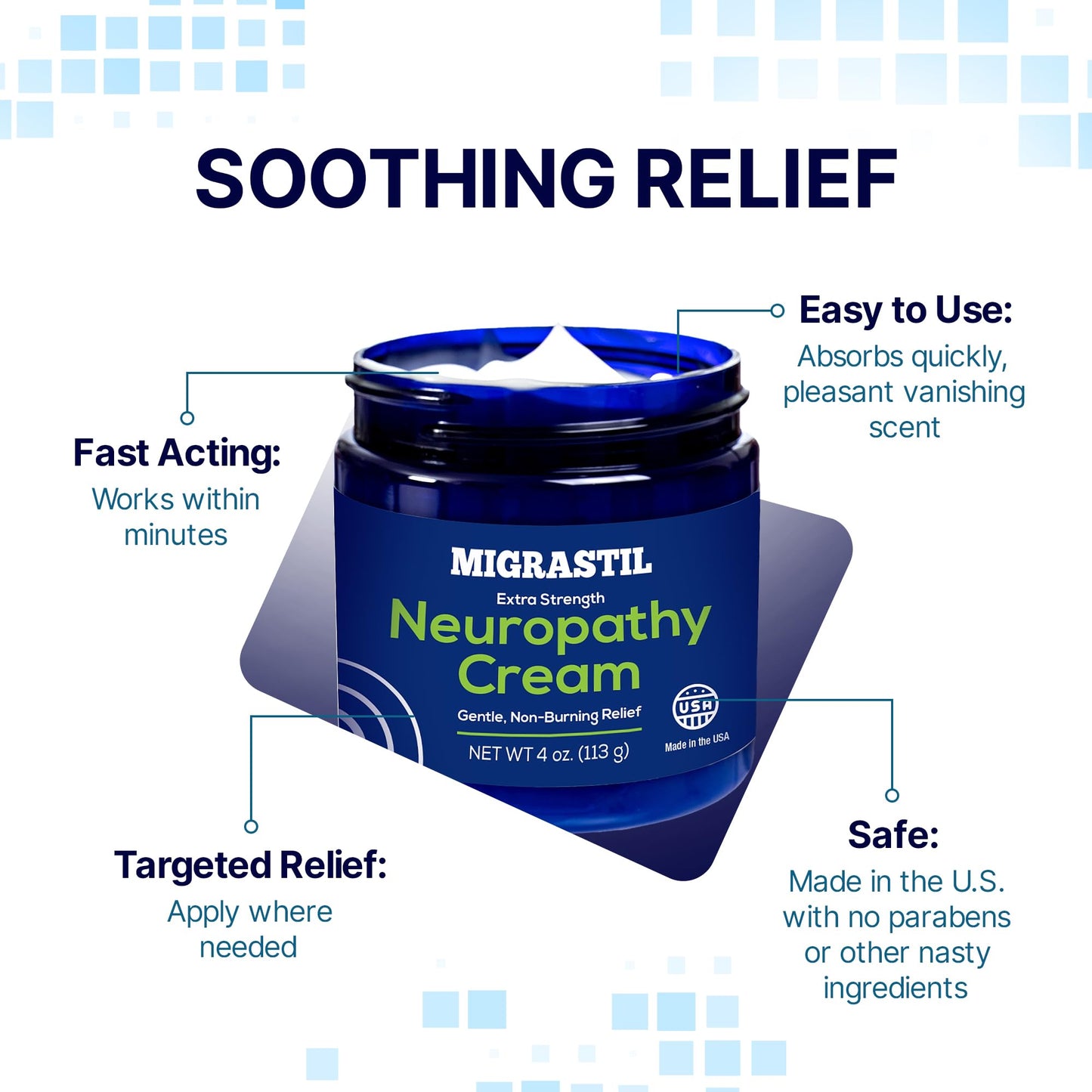 Basic Vigor Migrastil Extra Strength Neuropathy Cream (4 oz) and PainBlock Roll-On (3 oz) Bundle Basic VigorBuy Supplements Australia