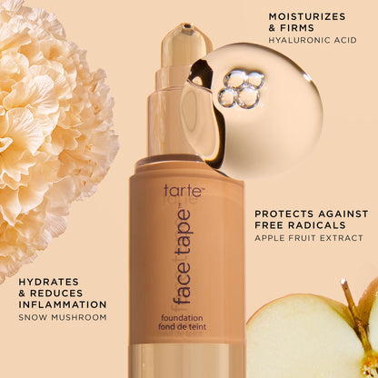 tarte face tape foundation – Full-Coverage Waterproof Makeup, Hydrating & Smoothing, Natural Matte Finish for Transfer-Proof Comfortable Long-Wear Foundation, Vegan & Cruelty-Free, full size, 16N tarte buy supplements Au