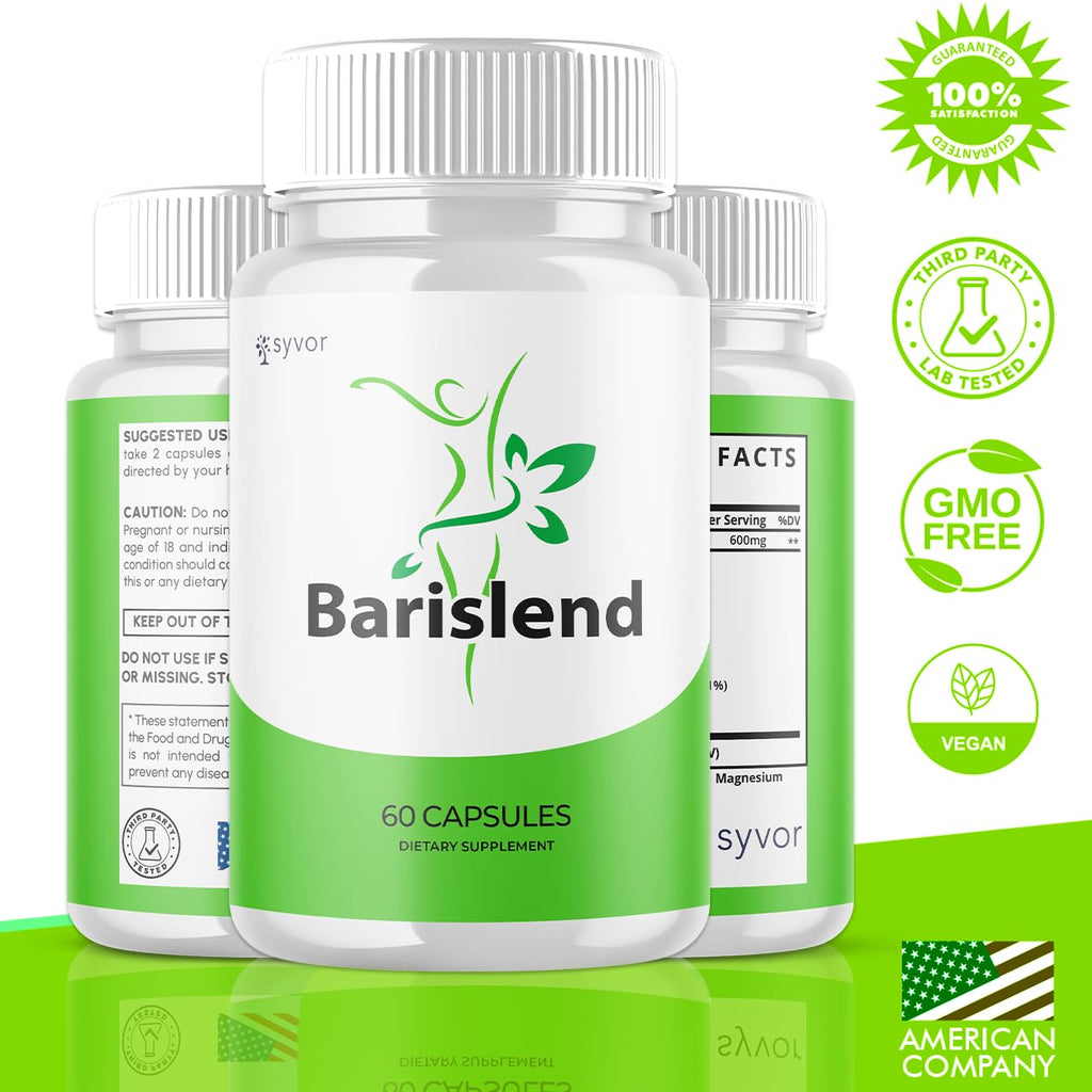 (3 Pack) Barislend Capsules, Official Barislend Pink Salt Pills with All Natural Ingredients, Bari-Slend Advanced Formula Vitamin Pills for Health and Wellness Support for Men and Women (180 Capsules) SyvorBuy Supplements Australia