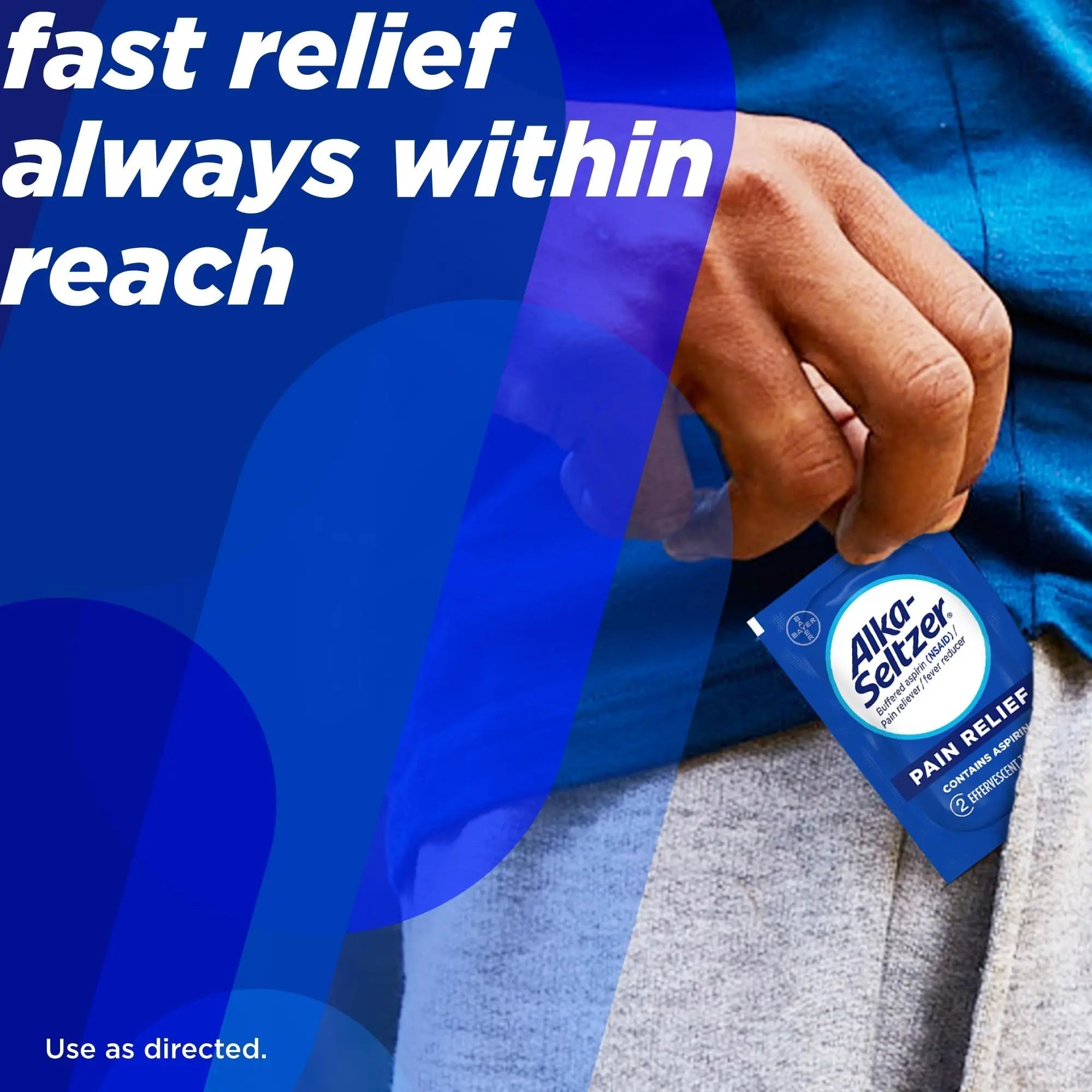 Alka-Seltzer Pain Relief, Aspirin Effervescent Tablets for Fast Pain Relief, 72 Ct Alka-SeltzerBuy Supplements Australia