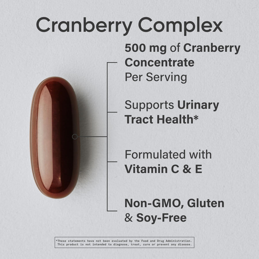 Sports Research® Cranberry Fruit Complex Supplement - Softgels for Urinary Tract Health Support - Made with Pacran®­ & Vitamins C & E - Non-GMO & Gluten Free - 90 Count Sports Research buy supplements Au