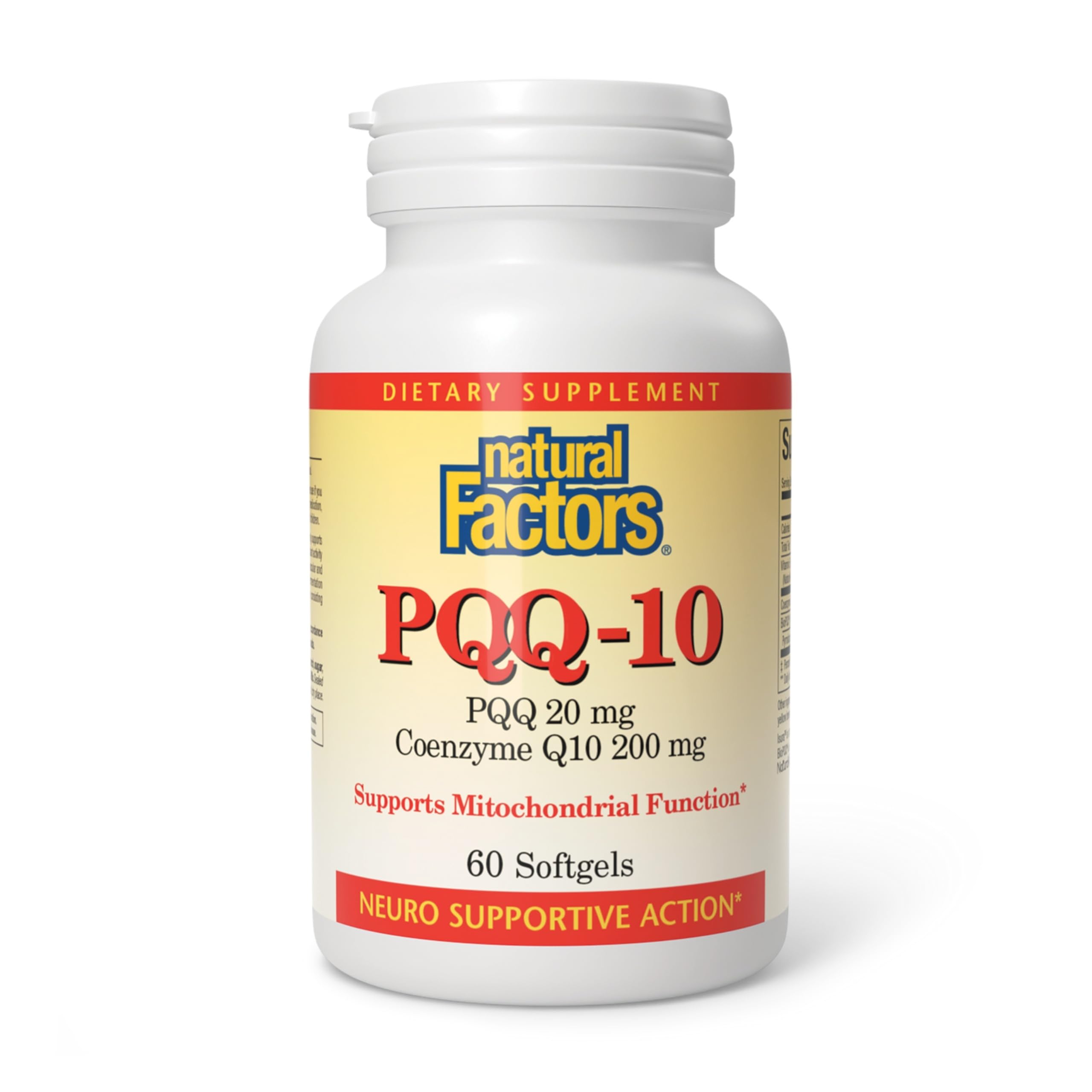 Natural Factors, PQQ-10, Supports Energy and Healthy Aging, Dietary Supplement, 60 softgels (60 servings) Natural FactorsBuy Supplements Australia