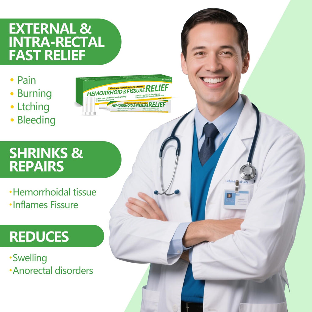 RHAICARE Hemorrhoid and Fissure Cream,Hemorrhoidal Ointment for Fast Acting Itch, Swelling, and Maximum Strength Pain Relief（1 Pack RHAICAREBuy Supplements Australia