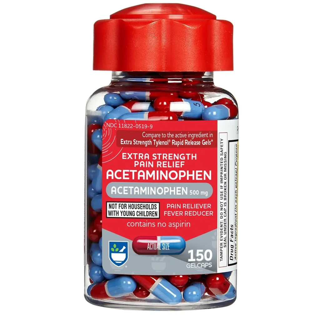 Rite Aid Extra Strength 500mg Acetaminophen Rapid Release Gelcaps - 150 Count | Joint, Muscle, Arthritis, Back Pain Relief Rite AidBuy Supplements Australia