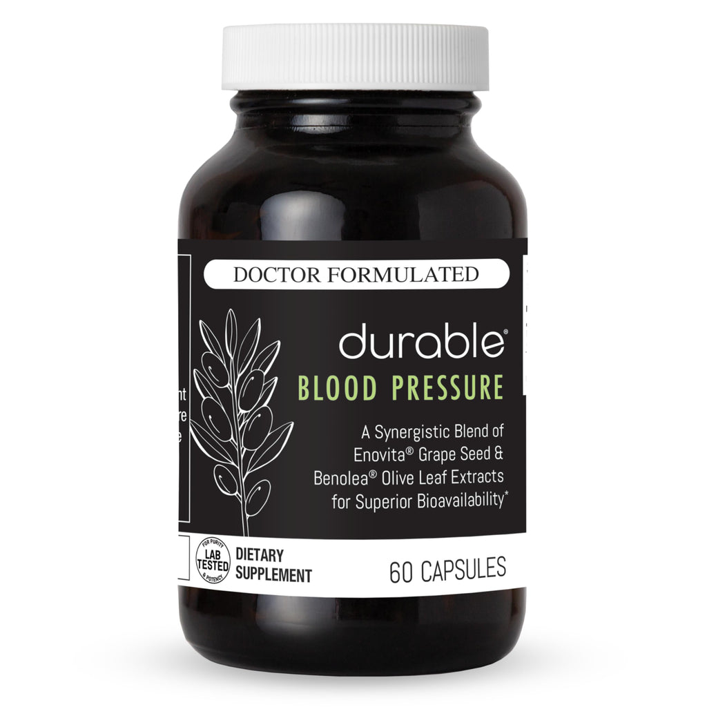 Durable Blood Pressure – Benolea Olive Leaf & Enovita Grape Seed Extract – Healthy Circulation, Nitric Oxide & Artery Support – Doctor Formulated, Vegan, Non-GMO, Made in USA (60 Capsules) DurableBuy Supplements Australia