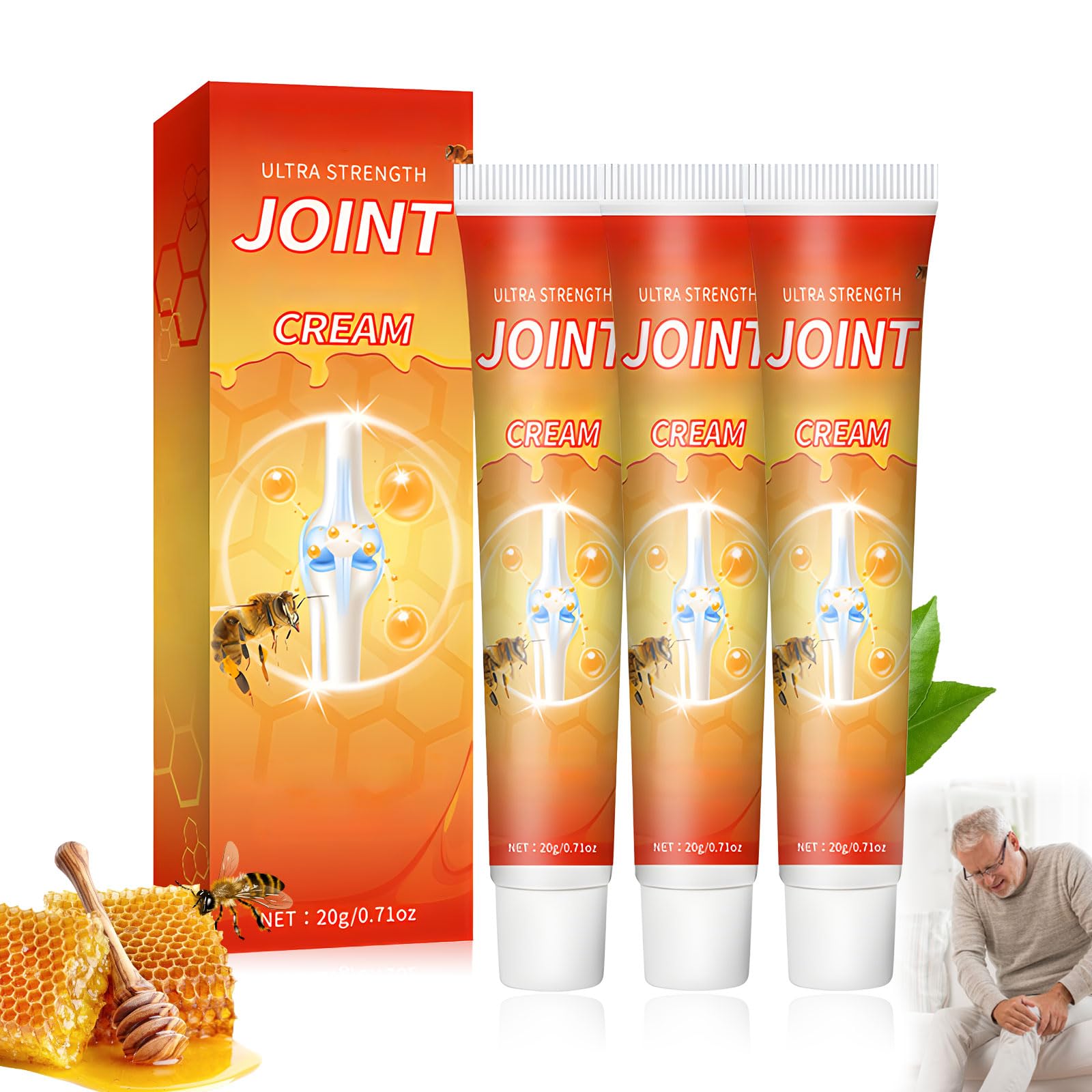 XiuFa 3PCS Joint Cream, Bee Venom Joint Repair Cream, for Back, Neck, Feet, Shoulder XiuFaBuy Supplements Australia