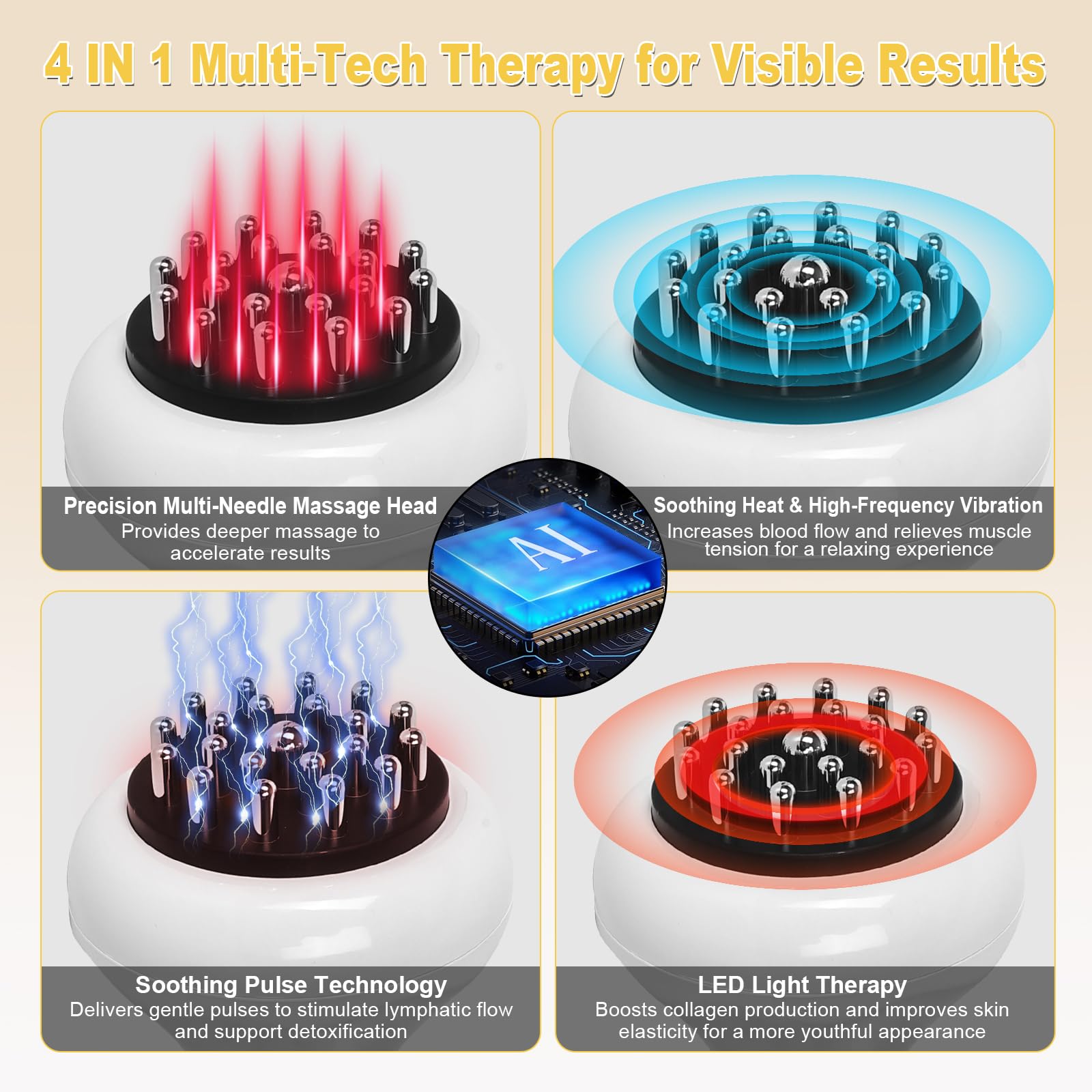 CRYSNATM Lymphatic Drainage Massager & Anti Cellulite Massage Tool, Body Sculpting Machine Helps Reduce Stretch Marks & Cellulite, Ideal Pain Relief Devices for Sciatica Nerve, Legs, Arms, Belly CRYSNATM buy supplements Au