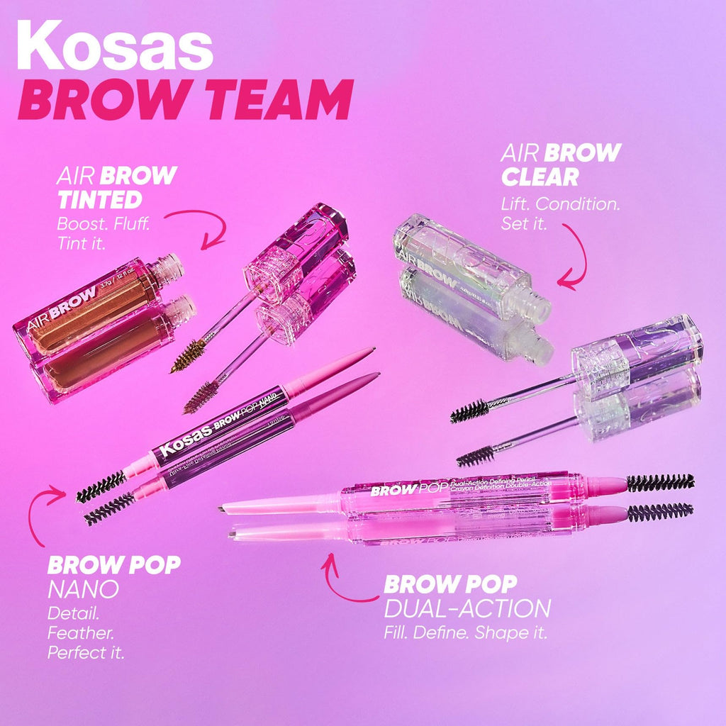 Kosas Air Brow Tinted Eyebrow Gel – Volumizing Brow Gel with Flexible Long-Lasting Hold, Medium Brown KosasBuy Supplements Australia