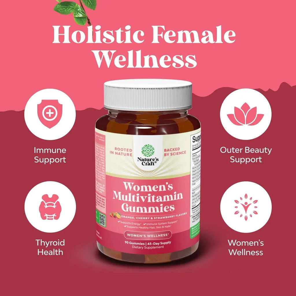 Delicious Daily Multivitamin for Women Gummies - Women's Multivitamin Gummies for Adults Energy and Immunity Natures Craft