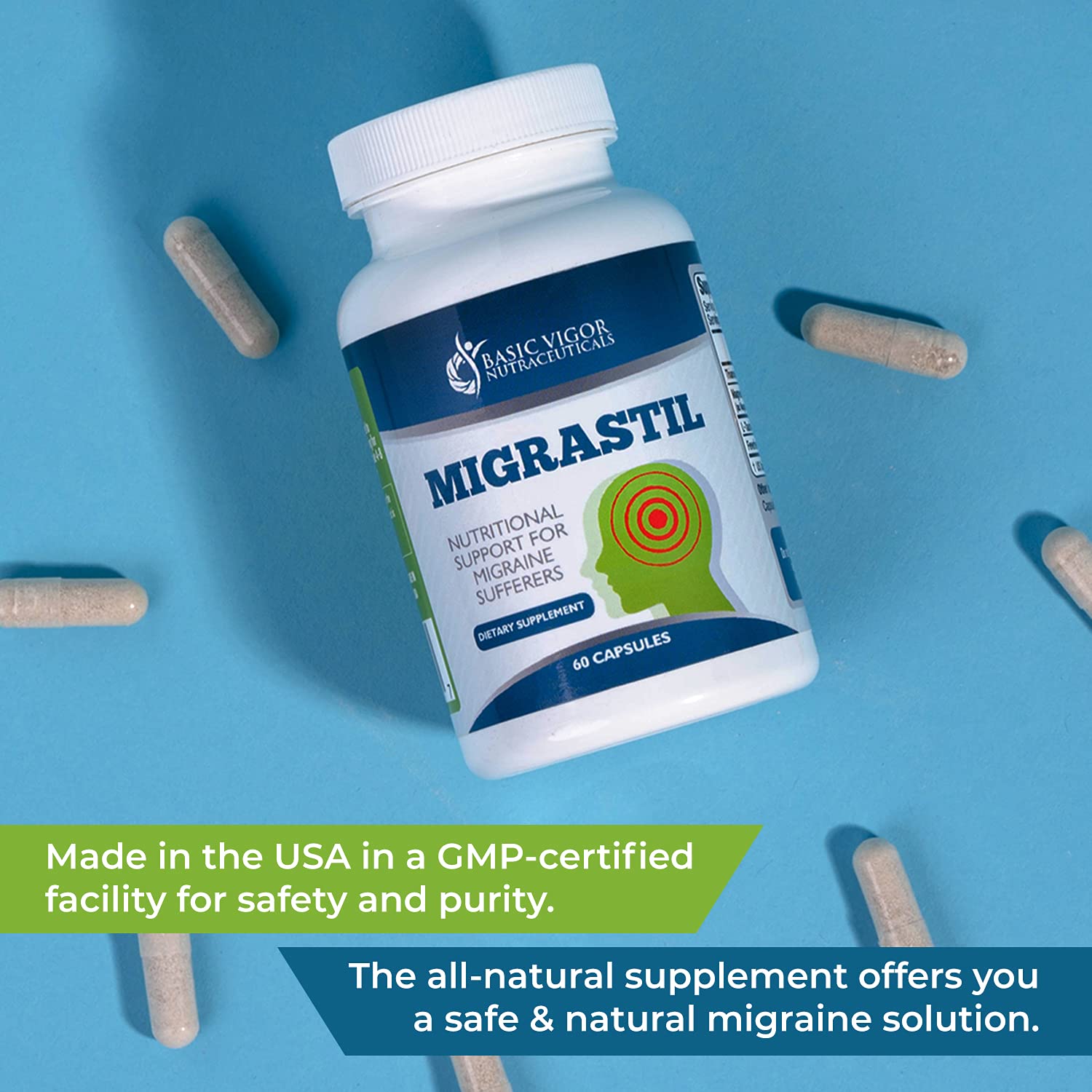 Migraine Stick & Migrastil Migraine Relief Capsules Bundle Basic VigorBuy Supplements Australia