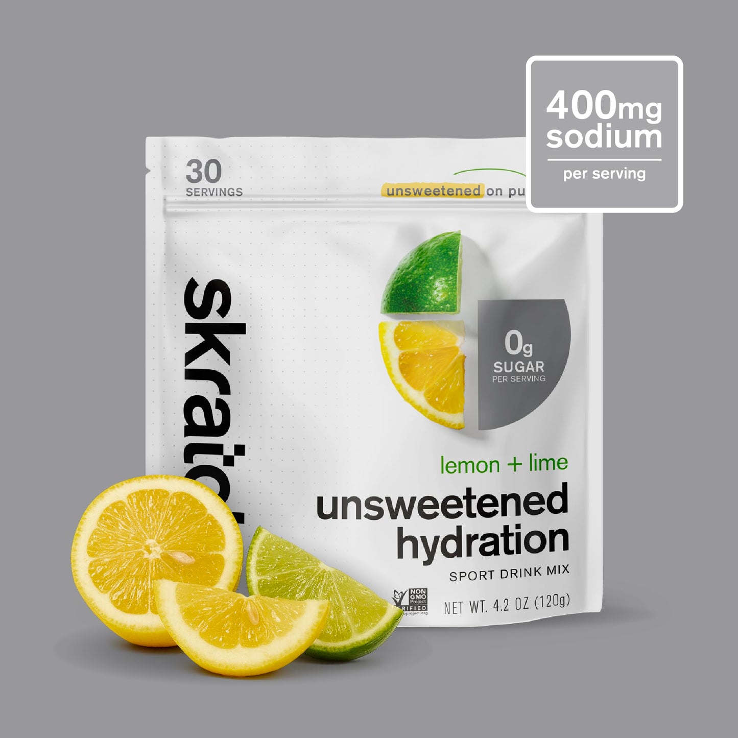 Skratch Labs Unsweetened Hydration Sport Drink Mix | Sugar Free | Electrolytes Booster | Lemon + Lime Bundle | Non-GMO, Vegan, Kosher, Keto, Paleo