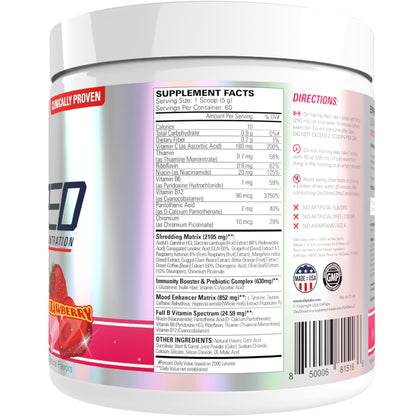 EHP Labs OxyShred Pre Workout Powder - Preworkout Powder with L Glutamine & Acetyl L Carnitine, Energy Boost Drink - Cosmic Blast, 60 Servings