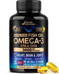 Omega 3 Fish Oil 3600 mg - Omega 3 Supplement | EPA & DHA - Heavy Metals Free - Heart, Brain & Joint Support - Purified Fish Oil for Men & Women - Lemon Flavored - Made in USA, 90 Softgels NUTRAHARMONYBuy Supplements Australia