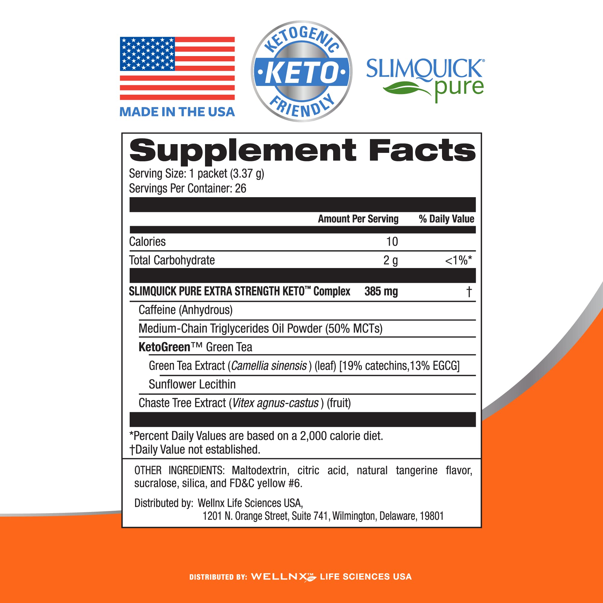 SlimQuick Extra Strength Weight Management Drink Mix for Women, Tangerine - Helps Metabolism, Keeps Full for Longer with Green Tea, Caffine, Chaste Tree, Rhodiola Extract - 26 Count SlimQuick buy supplements Au