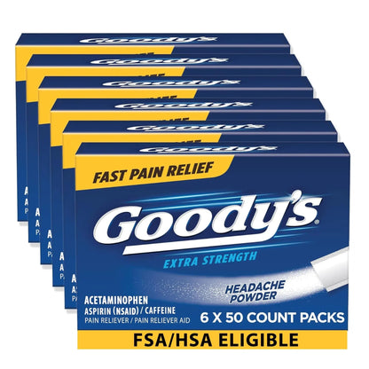 Goody's Extra Strength Headache Powders 50 ea (Pack of 6) Goody'sBuy Supplements Australia
