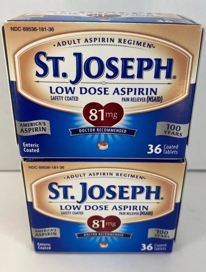 St. Joseph Pain Reliever, 81 mg, Enteric Coated Tablets, 36 ct. St. JosephBuy Supplements Australia