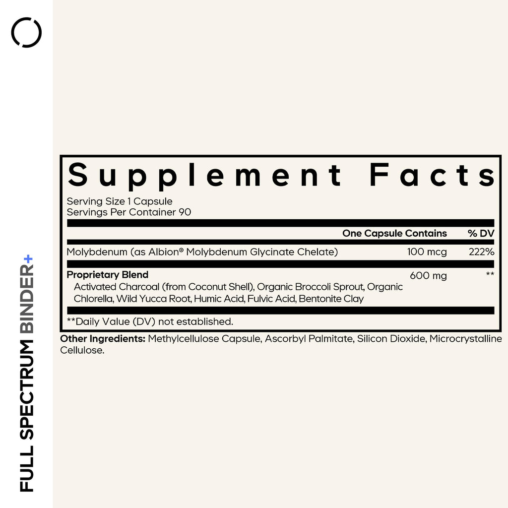 Codeage Binder + Systemic Binder Supplement - Activated Charcoal Pills, Bentonite Clay Mineral Powder, Fulvic & Humic Acids, Molybdenum, Carbon Forms - 90 Capsules CodeageBuy Supplements Australia