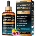 Wellanova Lymphatic Drainage Supplement - Organic Liquid Drops for Lymphatic Support & Detox - 8-in-1 Herbal Blend - Lymphatic Cleanse Complex with Burdock, Dandelion, Elderberry - 2 fl oz Wellanova buy supplements Au