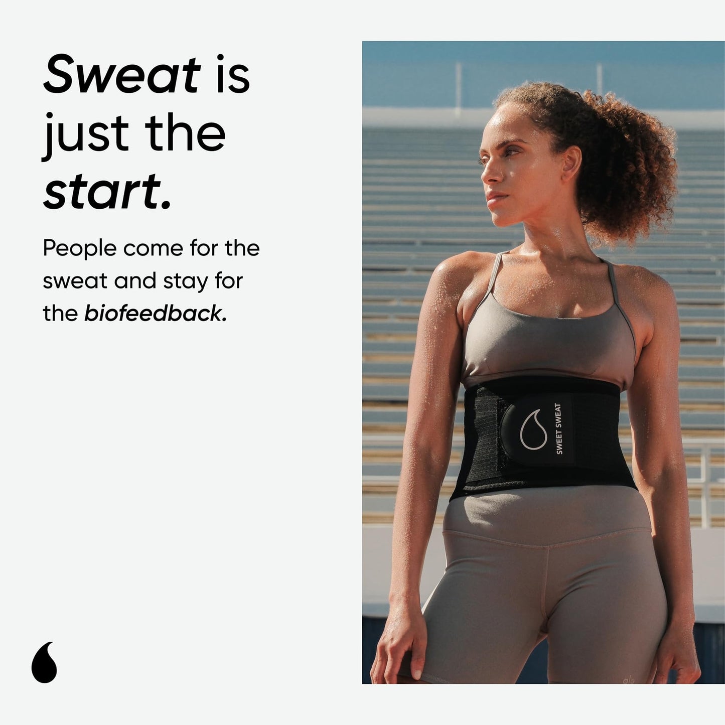 Sports Research Sweet Sweat Pro Series Waist Trimmer - Premium Sweat Enahancing Fitness Belt w/Adjustable Straps for Back Support & Tighter Cinch - Black, (Medium/Large) Sports Research buy supplements Au