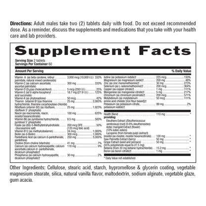 Country Life Max for Men Multivitamin: Iron-Free, Gluten Free, Saw Palmetto, Lycopene, Daily Support for Energy, Heart & Men's Health,120 Vegetarian Tablets Country LifeBuy Supplements Australia